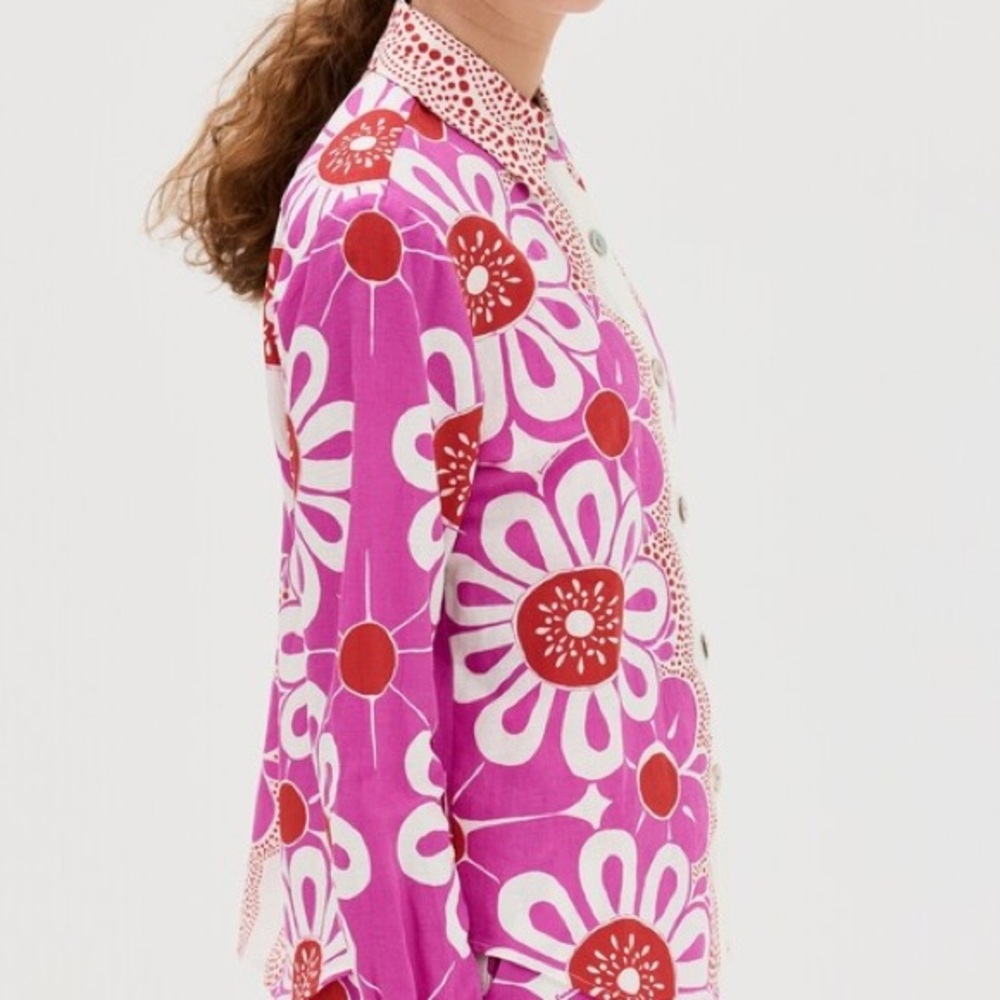 Gorgeous, Farm Rio Maia Off White Shirt❤️NWOT size Medium. - Picture 6 of 9